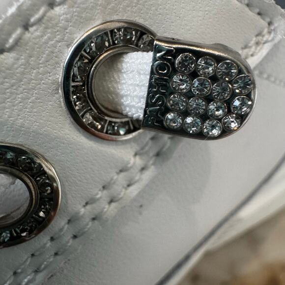 Bonavi Anti-stress Skateboard Sneakers Sz 39 Crystal Embellished Lace Eyelets - Picture 3 of 15